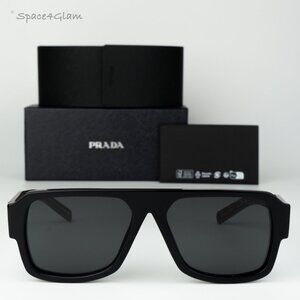 BRAND NEW Prada Men Sunglasses Black Dark Grey Pilot PR22YS 1AB5S0